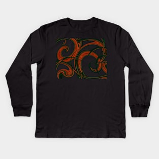 Emerald and Fire Kids Long Sleeve T-Shirt